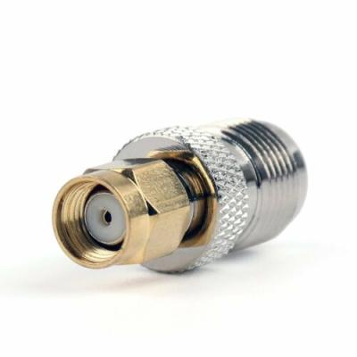 China Brass Female Adapter RP-TNC Plug To RP-SMA Jack Male RF Connector Straight for sale