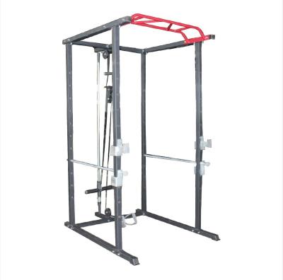 China Home Use Smith Multi Functional Wholesale Pull Up Stretch Training Gym Adjustable Barbell Stand Power Rack Fitness Squat Rack for sale