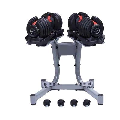 China Durable 24kg 40kg Automatic Weight Adjustment Dumbbells Stand Up Rack for sale