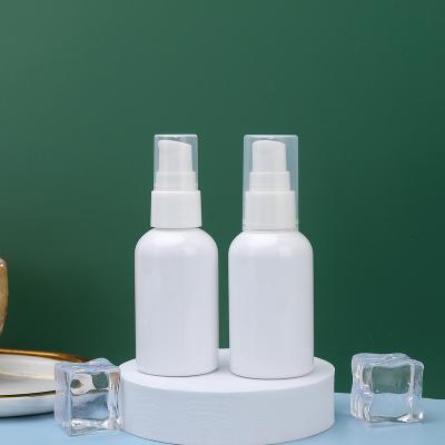 China 15ml 30ml 50ml Empty PET Plastic Cosmetic Packaging Container Lotion Pump Bottle White Eco Friendly for sale