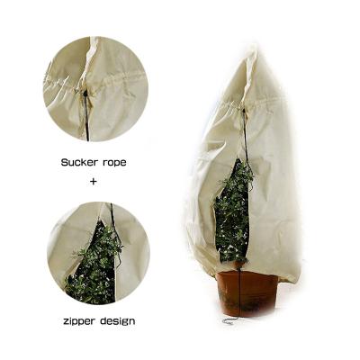 China Waterproof Zippered Dustproof Bag Winter Flower and Plant Cover Storage Non-woven Cold Freeze Proof Cover Plants Protective Bag for sale