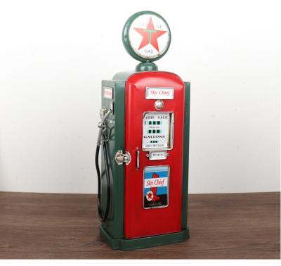 China China Simulation Nostalgic Tanker Model Iron Opens Coffee Gas Station Bar Retro Creative Decoration Ornaments for sale