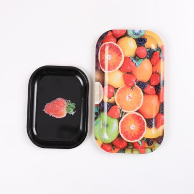 China Wholesale First Grade Tinplate Metal Rolling Tray Custom Design Tin Tray for sale