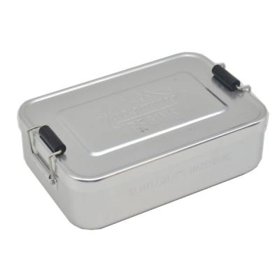 China Packing Plain Silver Rectangle Shaped Lunch Tin Case Factory Directly Tea Coffee Tin for sale