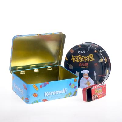 China Disposable Vintage Rectangle Candy Printing Case World Famous Agricultural Packaging Metal Tin for sale