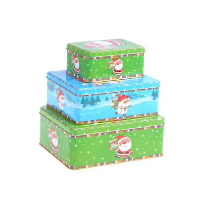 China Environmental Friendly Custom Wholesale Christmas Cake Tin Set for sale