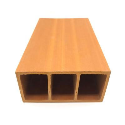 China WPC Wood Composite PVC Ceiling for Hotel Easy install Interior wpc composite plastic wood timber tube for sale