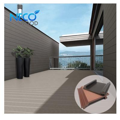 China NecoWood Eco-wood type engineering wood plastic composite WPC exterior wall cladding for sale