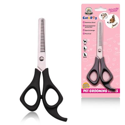 China Free Stocked Customization Logo Stainless Steel Dog Pet Hair Cut Grooming Scissors for sale