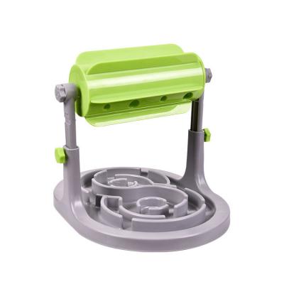 China Automatic Portable Adjustable Drum Puddle Puzzle Pet Food Feeder Toy Cat Dog Slow Food Bowl for sale