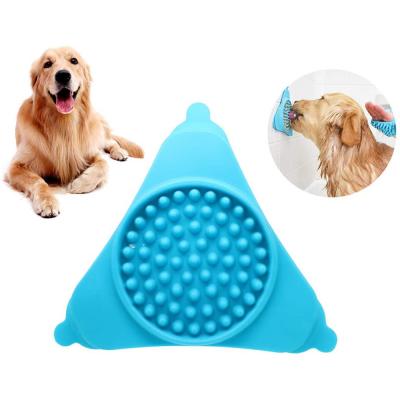 China 2021 New Sustainable Dog Pet Supplies Toys Lick Pet Food Feeder Cat Dog Lick Pad Lick Mat With Suction for sale