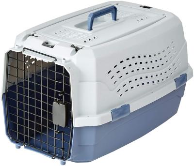 China Breathable Airline Approved Large Outdoor Portable Luxury Plastic Pet Carrier With Dog Cat Travel Cage for sale