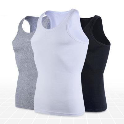 China Anti-Wrinkle Compressed Plus Size Breathable Anti-Pilling Mens Running Vests Sport Vest for sale