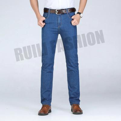 China Hot Selling Breathable Casual Slim Fit Men's Custom Straight Jeans Fashion High Stretch Skinny Denim Pants For Men for sale