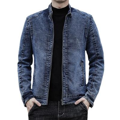 China Viable Wholesale Fashion Anorak Zipper Up Blank Denim Jacket Outwear Custom Loose Coat Jeans Jacket for sale