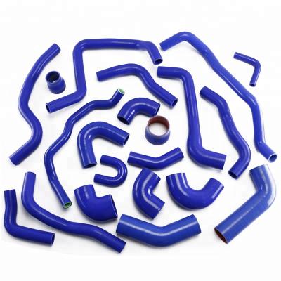 China Automotive Parts Silicone Radiator Hose Kit Automotive Flexible Silicone Rubber High Temperature Blue High Temperature Hose for sale