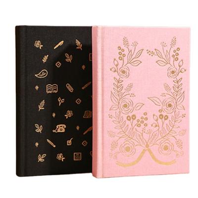 China Daily Weekly Monthly Planner Custom Design Printed Logo Diary Gift Notebook Cloth Hard Cover Canvas Diary A5 for sale