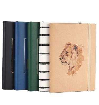 China Wholesale High Quality A5 Hardcover Book Embossed Logo Diary PU Notebook with Elastic Band Cover Hot Stamping Planner for sale