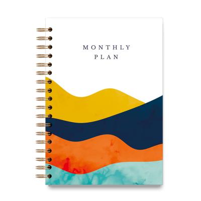 China Creative Cute Logo 2022 Custom Monthly Monthly Weekly Planner Cute Schedule This Daily Schedule For The Current Year A5 Spiral Notebook for sale