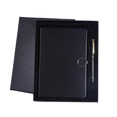 China Promotional Journal Hardcover PU Leather Notebook A5 Hardcover Notebook Customized Daily Planner Gift Set en venta