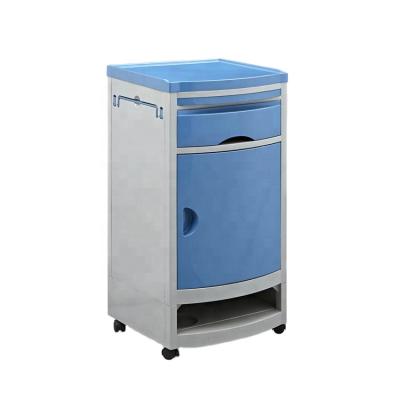 China Modern CE& ISO Qualified ABS Plastic Bedside Cabinet With Caster For Hospital for sale