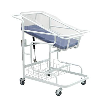 China Modern Low Price And Durable One Crank Powder-Coated Hospital Used Steel Baby Cart for sale