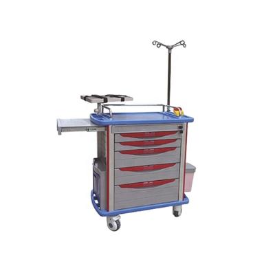 China Modern Hot Sale ABS Plastic Multifunctional Hospital Trolley With Wheels for sale