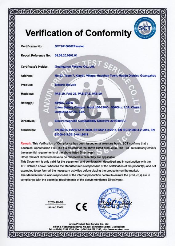 CE - Guangzhou Paselec Co., Ltd.