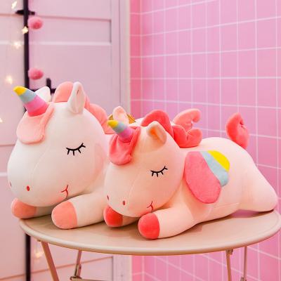 China Hot Selling Cute Gift 28cm Plush Toy Pink Rainbow Unicorn Stuffed Soft Animal Toys For Kids Babies for sale