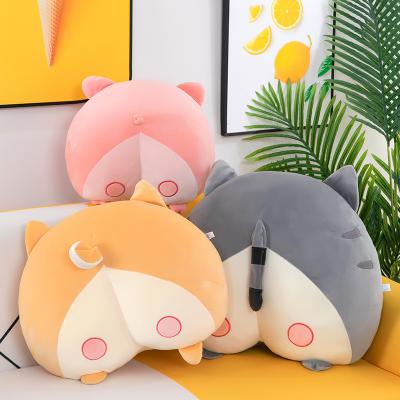 China Decoration/Gift Custom Cute Corgi Butts Toy Kawaii Anime Corgi Soft Stuffed Pillow Plush Dog Hip Body Pillow Gifts for sale