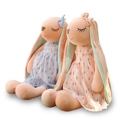 China Plush Factory Manufacture Promotional Gifts For Kids Cute Rabbit Plush Stuffed Animal Soft Doll With Long Ears Princess Rabbit Toys for sale