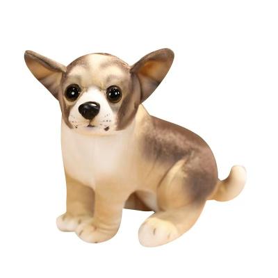 China 18CM Standing Realistic Simulation Simulation Dog Plush Toys Soft Stuffed Animals Toys Dog Birthday Gift for sale