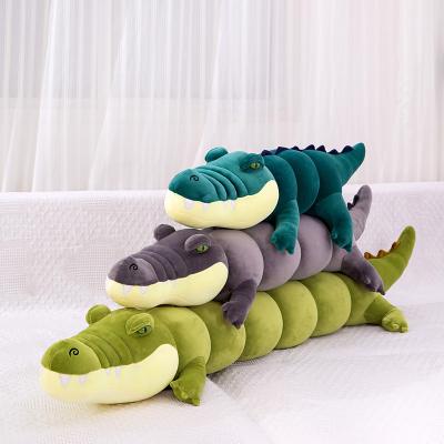 China Wholesale Giant Soft Plush Body Pillow Crocodile Long Body Pillow Stuffed Jungle Animal for sale