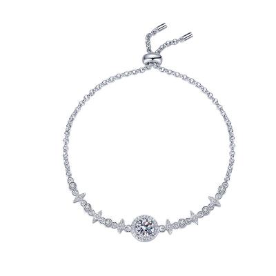 China CLASSIC Husky classic gold plated high quality fashion 925 silver jewelry Moissanite bracelet for sale