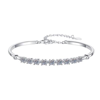 China TRENDY Husky maker Glamour Fashion selling Moissanite jewelry 925 standard silver bracelet GRA for sale