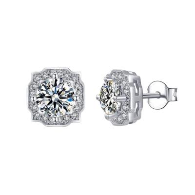 China TRENDY Husky Star Gift Fashion wedding party 925 Silver Jewelry Moissanite earrings for sale