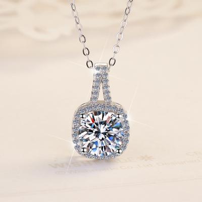 China TRENDY Women's fine Simple fashion zircon chain wholesale 925 standard silver Necklace jewelry for sale