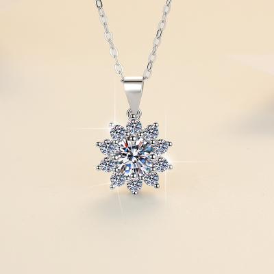 China CLASSIC Wedding Party Gift Anniversary Women's Fine Jewelry Diamond 925 sterling silver necklace for sale