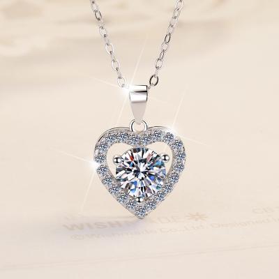 China TRENDY Husky wedding best-selling fashion jewelry Moissanite 925 silver necklace for women for sale