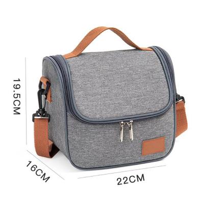 China Gray Fashion Style Wholesale Waterproof Picnic Lunch Cooler Reusable Insulated Bag for sale