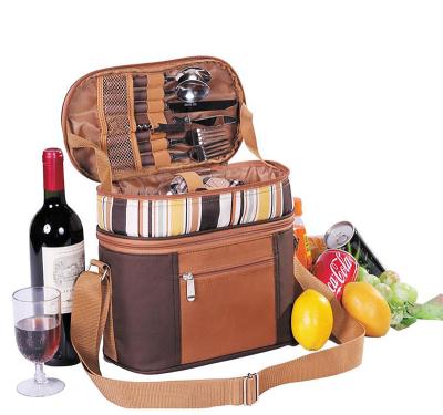 China Large Capacity Fashion Style Insulated Thermal Lunch Bag, Cool Tote Cooler Picnic Picnic Basket Backpack For Food for sale