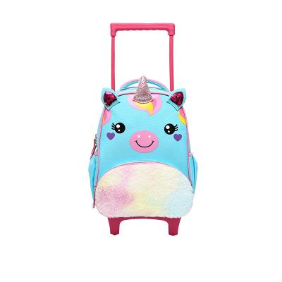 China New Design Kids Small Size Stationery School Supplies Bag For Boys Girls High School Trolley Wheel Medium Backpack for sale