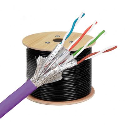 China SFTP Cat7 LAN cable 23AWG cat6a cat7 LSZH 1000ft 1000mhz 23awg copper cat7 cable price per meters 305m per roll CAT7 for sale