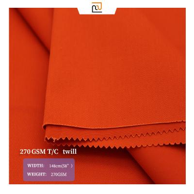 China T/C Shrink-Resistant 270GSM 65/35 3/1 Ready Goods 65%POLYESTER 35%COTTON 16*12 108*56 Fabric Workwear Uniform Use From Chinese Twill Fabric Factory for sale