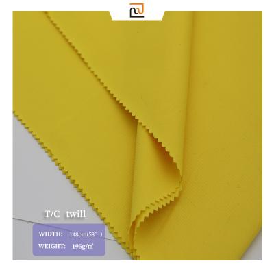 China Chinese Ready Uniform Fabric 80%POLYESTER 20%COTTON 21*21 108*58 Chinese Ready Twill 195GSM 3/1 Plain Dyed T/C 80/20 Fabric for sale