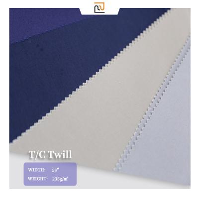 China T/C 80/20 T/C 80/20 235GSM 3/1 T/C 80/20 Chinese Fabric Factory Shrink-Resistant Fabric Ready Goods 80%POLYESTER 20%COTTON 20*16 120*60 Uniform Workwear Fabric for sale