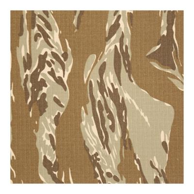 China Shrink-resistant CVC RIPSTOP printed low price 250gsm 60/40 unique military inventory 60%cotton 40%polyester 150cm camouflage fabric suitable for sale