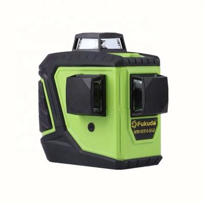 China Fukuda 12 Green Beam 3D Laser Level Rotary Laser Level Self-Leveling Cross Line Laser Level MW-93T 140*80*130mm for sale