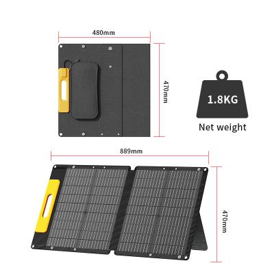 China Charge for Power Plant Portable Flexible Solar Panel 60W Foldable Charger Kit for Laptop 12V Battery Outdoor with PD45W and Multiple Ports for sale