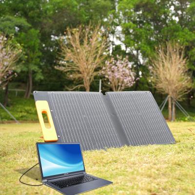 China Portable Foldable 60W Cell Phone Solar Panel Charger Kit 18V DC Output For Portable Power Station 12V Car Battery With USB for sale